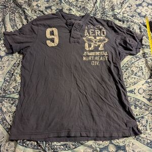 Aeropostale Gray Polo with Vintage Graphic